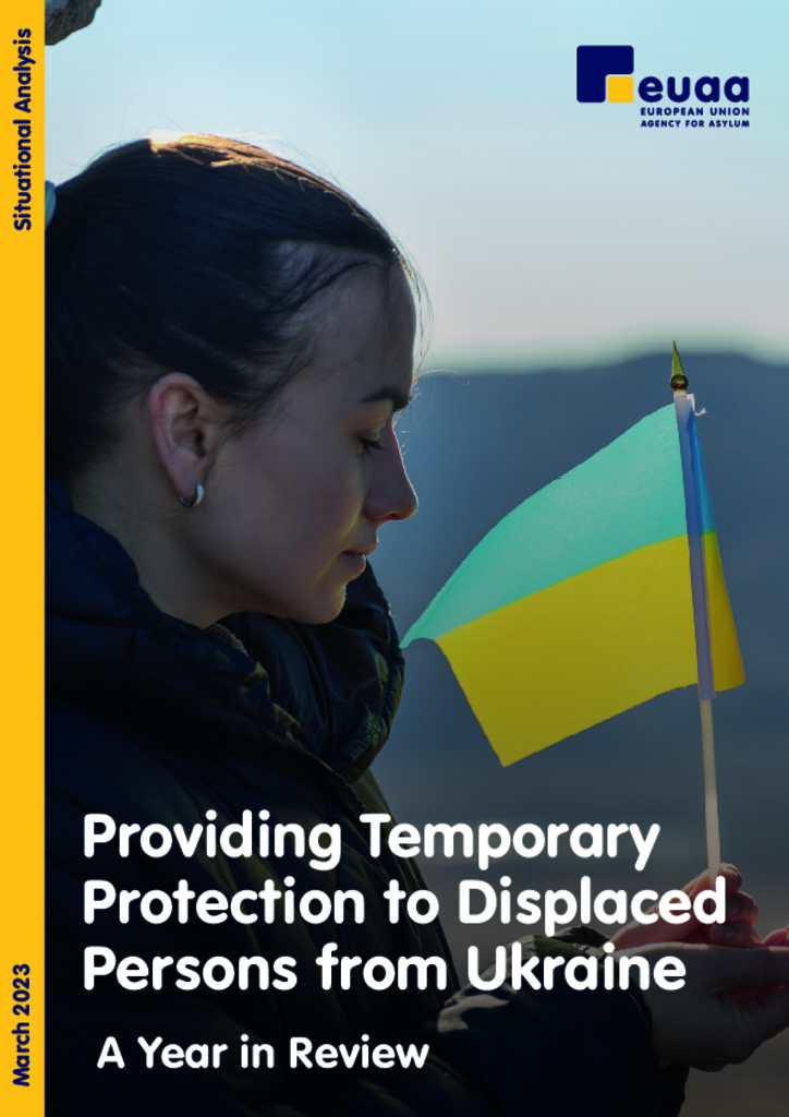Cover of Providing Temporary Protection to Displaced Persons from Ukraine: A Year in Review