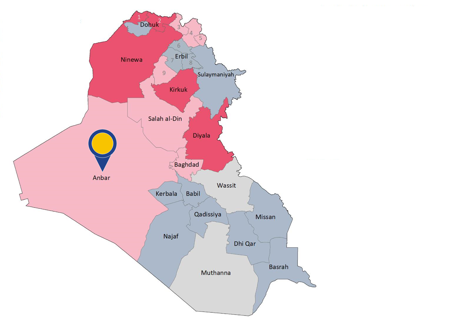 Ирак иордания прогноз. Административное деление Ирака. Ирак карта иллюстрация.