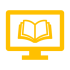 icon showing a book open in computer screen