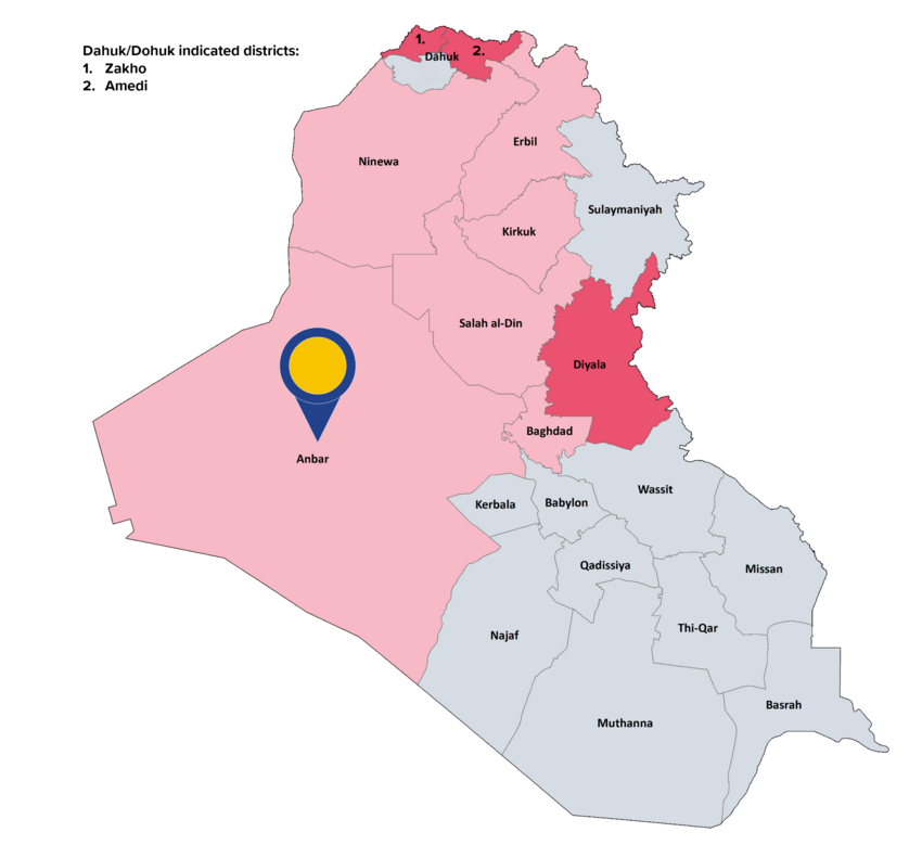 Map Anbar low level of indiscriminate violence