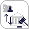 icon for communication of first instance authorities and courts