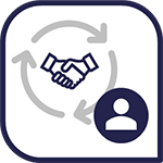 icon for fostering cooperation between stakeholders