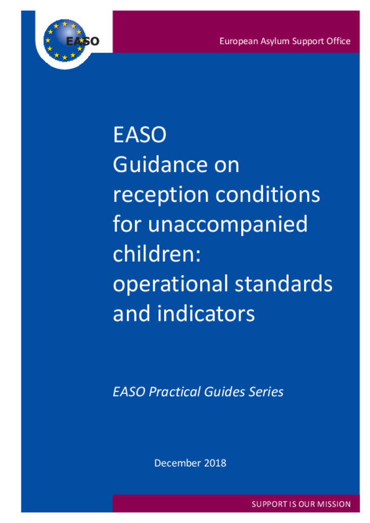 guidance on reception conditions for unaccompanied children