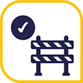 icon showing border check and approval 