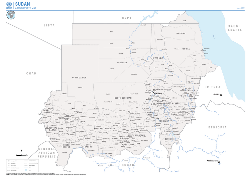 Sudan Administrative map