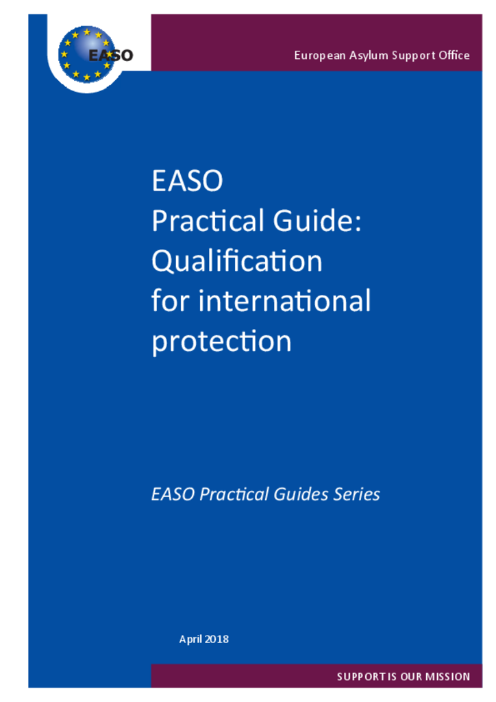 cover of the Practical Guide Qualification for international protection