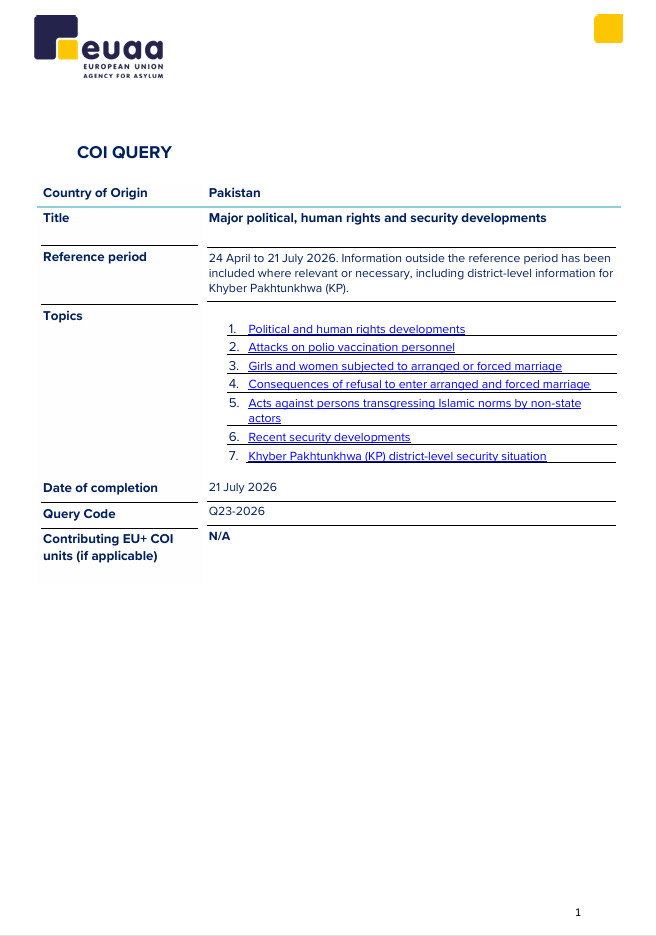 PAK COI Query 2026