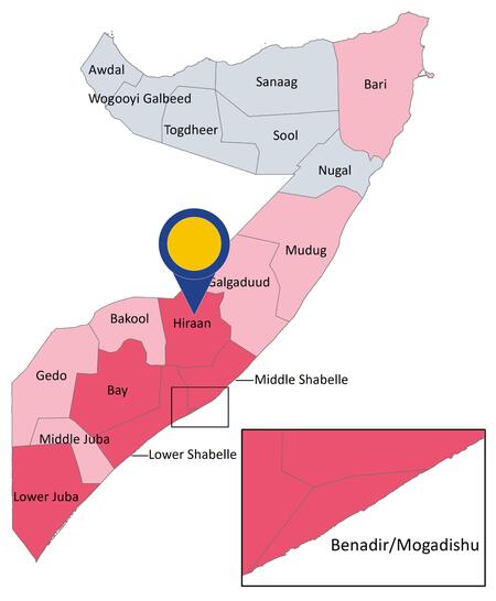 2022 CG SOMALIA region of Hiraan - high level of indiscriminate violence