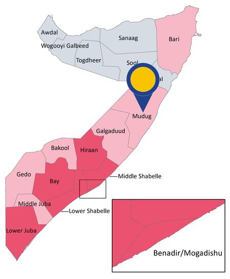 2022 CG SOMALIA region of Mudug- low level of indiscriminate violence