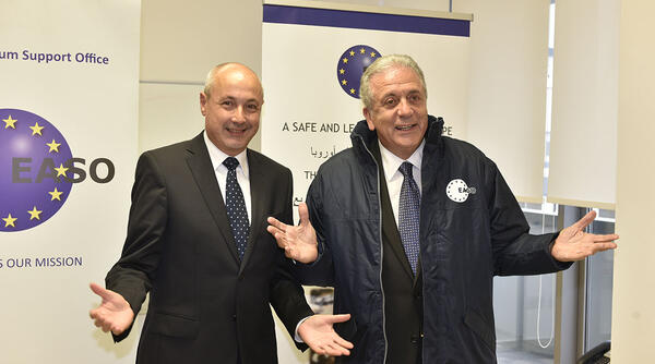 Image for Dimitris Avramopoulos, Commissioner for Migration, Home Affairs and Citizenship, visited EASO Headquarters in Malta, Valletta
