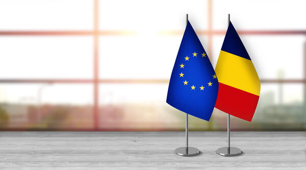 Romania - EU flags