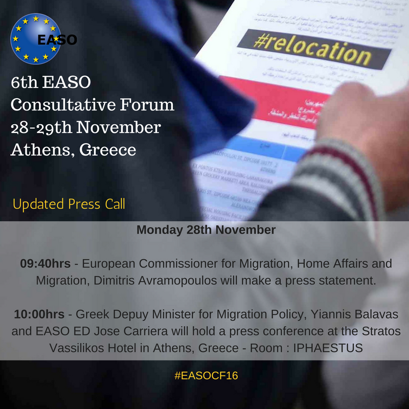 Image for REVISED PRESS CALL - EASO holds consultations with civil society in Athens on 28-29 November 2016